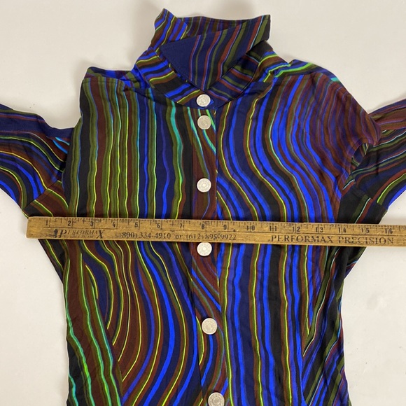 Mugler Abstract-print Long-sleeve Shirt multicolor Women’s size 36 - Picture 6 of 13